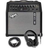 Delixa MGA-50HD Elektro Gitar Amfisi 50 Watt USB Bluetooth Şarjlı 4 Girişli (Kulaklık ve Kablo Dahil)