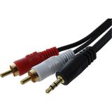 Delixa Renault Fluence Aux Kablosu - 2 Rca 1 Aux Ses Sistemi Aux Hoparlör Kablosu