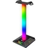 Delixa Rgb Işıklı Kulaklık Standı, USB Hub Destekli, Dokunmatik Kontrol, Çift USB Port, Kaymaz Taban, Oyun