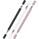 Delixa Universal Telefon Tablet iPad 2in1 Disk Uçlu Stylus Pen Dokunmatik Kalem - AL3463 (Beyaz) - Çok Renkli - Standart