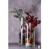Delizli El İmalati 2'li 10 Cm 20+25 Cm - El İşciliği Silindir Vazo Cam Kalın Tabandır Kesinlikle