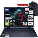Dell Alienware 16X Aurora Ultra 9-275HX 48-Gbddr5 4 Tbssd RTX5070 (8gb-Gddr7) 16" 2k Wqxga 240Hz Windows 11 Home + Qb Sırt Çantası AC16251-CU932157WQB11 - 48 GB