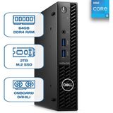 Dell Optiplex 3000MFF N012O3000MFFAC I5 12500T 64GB Ddr4 2tb M.2 SSD W11P Desktop