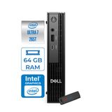 Dell Pc Pro Mıcro Qcm1250 Intel® Ultra 7 265T 64Gb Ddr5 256Gb Ssd Intel® Graphics Freedos Mini Masaüstü Bilgisayar Bto107f21+Zettausbbellek