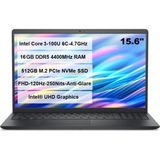 Dell Pro 15 Intel Core3-100U 16GB DDR5 RAM 512GB M.2 SSD 15.6" FHD Ubuntu PV15250-01 - 512 GB - 16 GB
