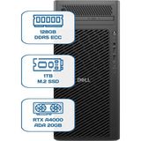 Dell Pro Max Tower T2 Core Ultra 9 285K 128GB Ecc Ram 1tb M.2 SSD Rtx A4000 ADA 20 GB W11P Ws
