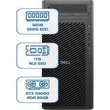 Dell Pro Max Tower T2 Core Ultra 9 285K 32GB Ecc Ram 1tb M.2 SSD Rtx A4000 ADA 20 GB W11P Ws