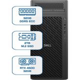 Dell Pro Max Tower T2 Core Ultra 9 285K 32GB Ecc Ram 2tb M.2 SSD Rtx 4500 32GB W11P Ws
