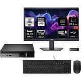 Dell Pro Micro QCM1250 Core Ultra 5 235T Mini PC 32GB RAM 4TB SSD 23.8" FHD FreeDOS + Per4 USB QCM1250BTO106P424 - Yok (Free Dos)
