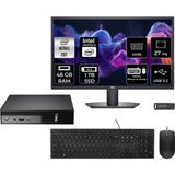 Dell Pro Micro QCM1250 Core Ultra 5 235T Mini PC 48GB RAM 1TB SSD 27" FHD FreeDOS + Per4 USB QCM1250BTO106P538 - Yok (Free Dos)