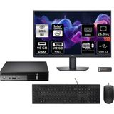 Dell Pro Micro QCM1250 Core Ultra 5 235T Mini PC 96GB RAM 512GB SSD 23.8" FHD FreeDOS + Per4 USB QCM1250BTO106P441 - Yok (Free Dos)