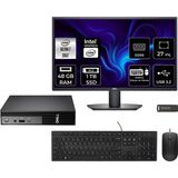 Dell Pro Micro QCM1250 Core Ultra 7 265T Mini PC 48GB RAM 1TB SSD 27" FHD FreeDOS + Per4 USB QCM1250BTO107P538 - Yok (Free Dos)