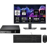 Dell Pro Micro QCM1250 Intel Core Ultra 5 235T 16GB 512GB SSD 23.8" Fhd Monitör W11H Mini Masaüstü Bilgisayar & Per4 USB Bellek QCM1250BTO106P449 - Windows 11 Home