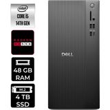 Dell Tower ECT1250 i5 14400 Masaüstü Bilgisayar 48GB RAM 4TB SSD FreeDOS + Per4 USB RPLSR003UP372 - Siyah - Yok