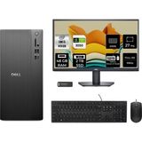 Dell Tower ECT1250 i5 14400 RTX 3050 Masaüstü Bilgisayar 48GB RAM 2TB SSD 27" FHD FreeDOS + Per4 USB RPLSR003UP1091 - Siyah - 27 inç