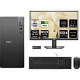 Dell Tower ECT1250 i5 14400 RTX 3050 Masaüstü Bilgisayar 96GB RAM 4TB SSD 23.8" FHD FreeDOS + Per4 USB RPLSR003UP800 - Siyah - 24 inç