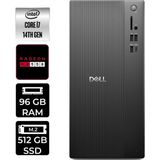 Dell Tower ECT1250 i7 14700 Masaüstü Bilgisayar 96GB RAM 512GB SSD FreeDOS + Per4 USB RPLSR007UP377 - Siyah - Yok
