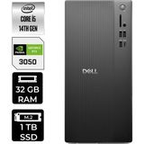 Dell Tower Essential QVT1260 Core i5 14500 RTX 3050 6GB 32GB RAM 1TB SSD FreeDOS BTO005BQVT1260P486 Masaüstü Bilgisayar + PER4 USB Bellek