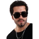 Della Pianto Unisex Güneş Gözlüğü Siyah Kemik Çerçeve UV 400 Koruma ile Şıklık Sunar
