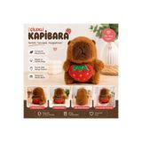 DELLS ACCESSORY Çilekli Kapibara Peluş Oyuncak – Sevimli Kawaii Kapibara Yumuşak Peluş Bebek Dekoratif Uyku Arkadaşı Çocuk ve Yetişkin Hediye Kahverengi Anahtarlık