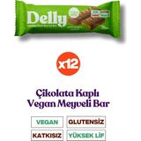 Delly 12 Adet Çikolata Kaplı - Antep Fıstıklı & Kadayıflı Meyveli Bar 35G