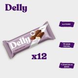 Delly Beyaz Çikolata & Kurabiye Aromalı Yüksek Proteinli Bar 12 x 40 G