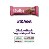 Delly Çikolata Kaplı Bademli Çilekli Meyveli Bar 12 x 35 G