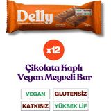 Delly Çikolata Kaplı - Bademli & Portakallı Meyveli Bar 35g X 12 Adet