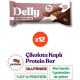 Delly Orman Meyveleri Aromalı, Çikolata Kaplı, Yüksek Protein Bar 40G - 12 Adet