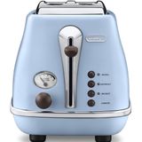 Delonghi CTOV2103.AZ Icona Vintage 900 W 6 Programlı 2 Dilim Hazneli Ekmek Kızartma Makinesi Mavi