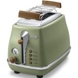 Delonghi CTOV2103 Icona 900 W 3 Programlı 2 Dilim Hazneli Ekmek Kızartma Makinası Yeşil
