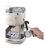 De'Longhi Icona Vintage Manuel Espresso Makinesi ECOV 311.BG | Espresso ve Cappuccino, öğütülmüş kahve veya ESE pedleri, tuş kontrol paneli, 1100 W, bej, ECOV311.BG