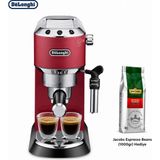 DeLonghi Kırmızı Manuel Espresso Makinesi, Barista Tipi Kahve Hazırlama, Kompakt Metal Gövde, Süt Köpürtme Aparatı ve Günlük Mutfak Için Şık Çözüm Pratik Kullanım, Kolay Temizlik ve Kompakt Mutfak Uyumuyla - 15 cm x 30 cm x 33 cm