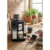Delonghi Rivelia Tam Otomatik Kahve Makinesi 16 Farklı Içecek - Bean Switch - 3.5" Renkli Ekran - Siyah - 2kg Kahve EXAM440 - 245x430x385 mm