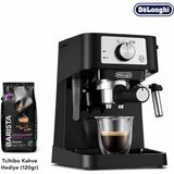 DeLonghi Sade Siyah Tezgah Üstü Espresso ve Cappuccino Makinesi, Kolay Temizlik, Yoğun Kahve Aroması ve Hafif Kompakt Yapı Kompakt Mutfaklarda Güçlü Performans ve Kolay Temizlik Avantajıyla