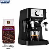 DeLonghi Siyah Manuel Kahve Makinesi, Süt Köpürtme Başlığı, Pratik Fincan Uyumu ve Günlük Kullanım Için Güçlü Performans Sütlü Içecekler, Yoğun Espresso ve Keyifli Kahve Sunumları Için