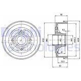 Delphi Almparca Arka Fren Kampanasi Renault R9-R11-R19 Clio I 91- Twingo 96-