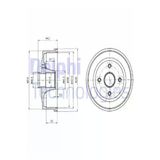 Delphi Bf472 Bf472 Fren Kampanasi Arka (Opel: Corsa C) 418001 (Wf422852)