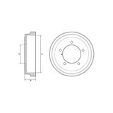 DELPHI BF531 Fren Kampanası Arka Suzuki Grand Vitara 220Mm Option 05/17