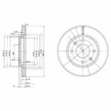 Delphi BG2444 Ön Fren Diski
