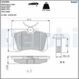 Delphi Fren Balatası Arka (87MM) 207 308 807 Clıo Iıı-Iv 00
