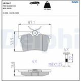 Delphi Fren Balatası Arka (87MM) Passat 307 Megane Iı Partner Tepe