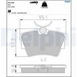 Delphi Fren Balatası Arka (95MM) T4 97- Vovaro 01-