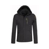 Delpino Su Ve Rüzgar Geçirmez Kürklü Softshell Erkek Mont-Siyah
