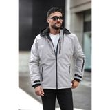Delpino Su ve Rüzgar Geçirmez Termal Softshell Erkek Mont - Taş