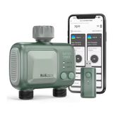 Delt 2 Çıkışlı Akıllı Bahçe Sulama Bilgisayarı, WiFi Hub'lı Otomatik Su Zamanlayıcısı, Çim ve Bahçe İçin IPX5 Su Geçirmez Sistem