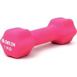 Delta 1 Kg Deluxe Fuşya Demir Dambıl Neopren Kaplama ile Kolay Kavrama ve Kullanım