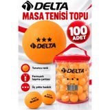 Delta 100’lü Beyaz Masa Tenisi Topu Pinpon Topu Taşıma Çantalı Set