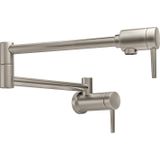 Delta 1165LF modern duvar askısı Double Griff pot Filler musluk Dual Swing J, 1165LF-SS