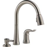 Delta 16970-Sssd-DST Single Handle Pull-Down Kitchen musluk with sıvı sabun dispenseri, paslanmaz by Delta musluk